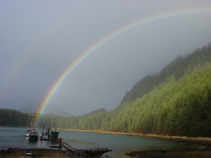 The dock of the Hobbit Hole, at the end of the rainbow.